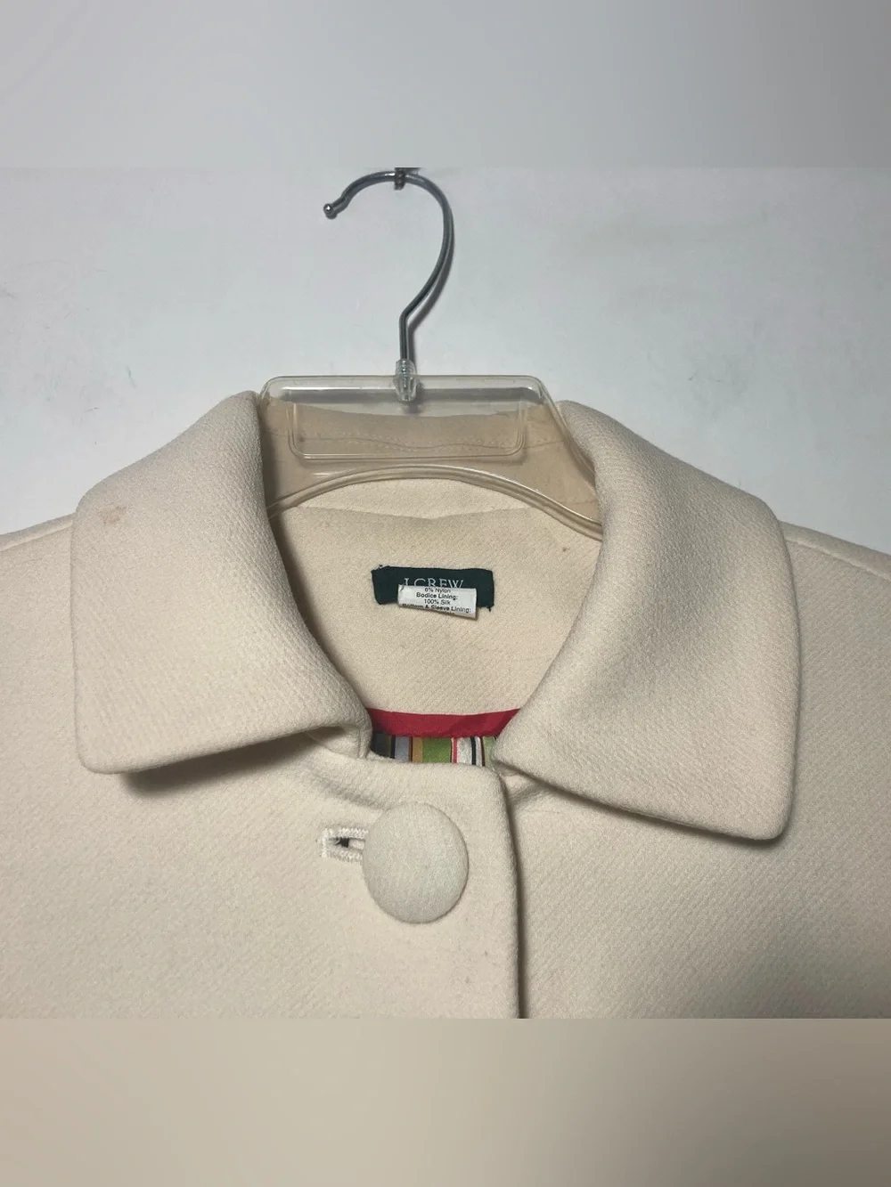 J. Crew Vintage Classic Lady Day Wool Coat A-Line Defined Waist & Pockets Size 2